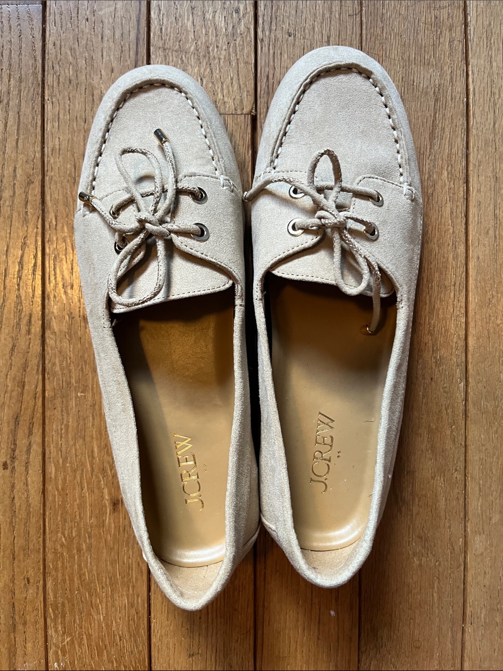 J. Crew Women's Beige Suede Boat Shoes